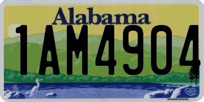 AL license plate 1AM4904