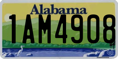 AL license plate 1AM4908