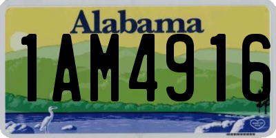 AL license plate 1AM4916