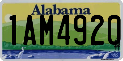AL license plate 1AM4920