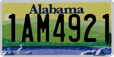 AL license plate 1AM4921