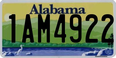 AL license plate 1AM4922