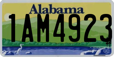 AL license plate 1AM4923