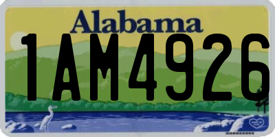 AL license plate 1AM4926