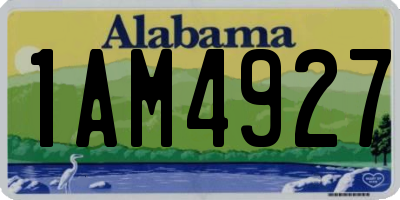 AL license plate 1AM4927