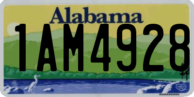 AL license plate 1AM4928