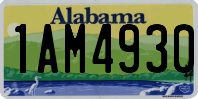 AL license plate 1AM4930