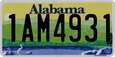 AL license plate 1AM4931