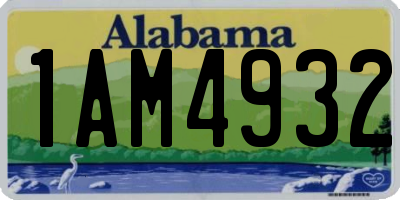 AL license plate 1AM4932