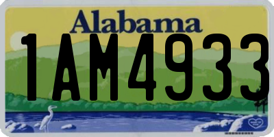 AL license plate 1AM4933