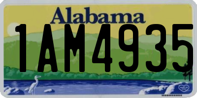 AL license plate 1AM4935