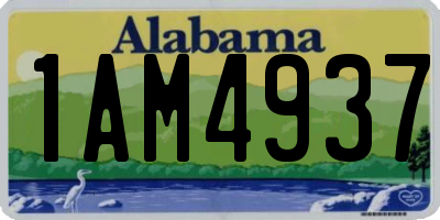 AL license plate 1AM4937