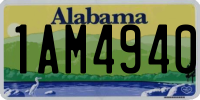 AL license plate 1AM4940