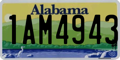 AL license plate 1AM4943