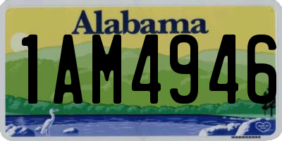 AL license plate 1AM4946