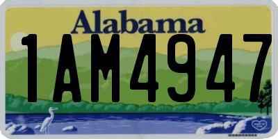 AL license plate 1AM4947