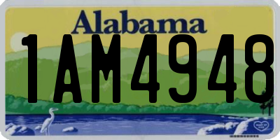 AL license plate 1AM4948