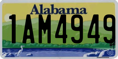 AL license plate 1AM4949