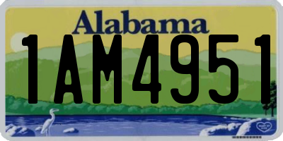 AL license plate 1AM4951