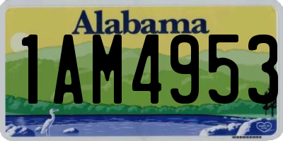 AL license plate 1AM4953