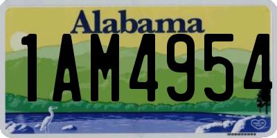 AL license plate 1AM4954