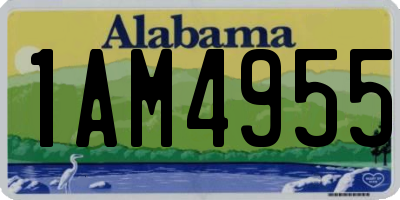 AL license plate 1AM4955