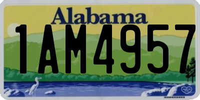 AL license plate 1AM4957