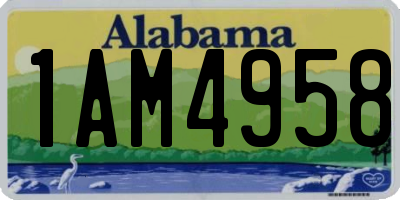 AL license plate 1AM4958