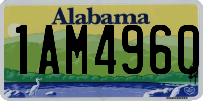 AL license plate 1AM4960