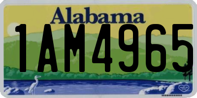 AL license plate 1AM4965