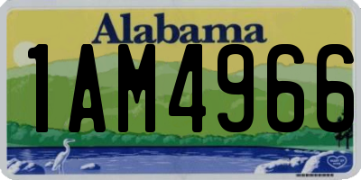 AL license plate 1AM4966