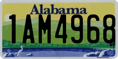 AL license plate 1AM4968