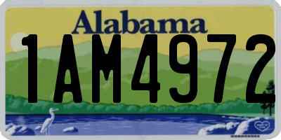 AL license plate 1AM4972