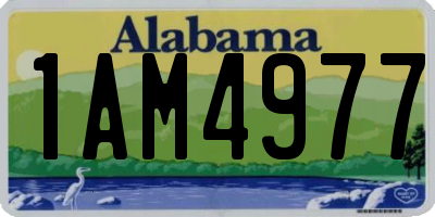 AL license plate 1AM4977