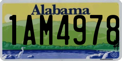 AL license plate 1AM4978
