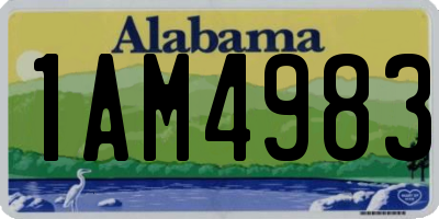 AL license plate 1AM4983