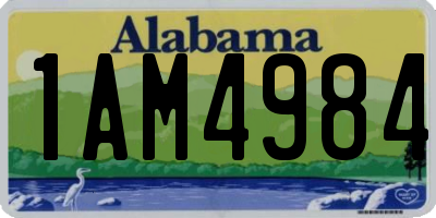 AL license plate 1AM4984