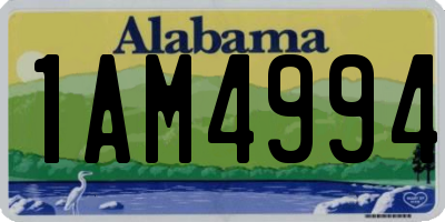 AL license plate 1AM4994