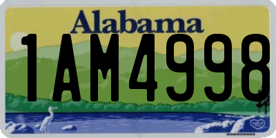 AL license plate 1AM4998