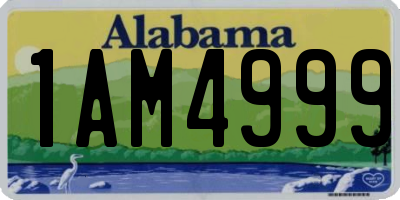 AL license plate 1AM4999
