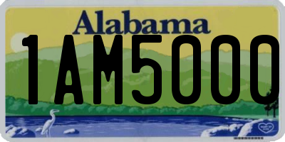 AL license plate 1AM5000