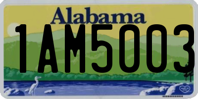 AL license plate 1AM5003