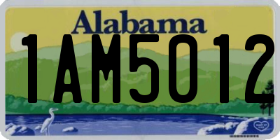 AL license plate 1AM5012