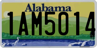 AL license plate 1AM5014