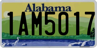 AL license plate 1AM5017