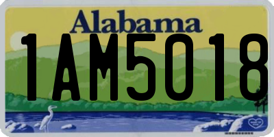 AL license plate 1AM5018