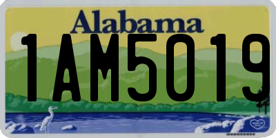 AL license plate 1AM5019