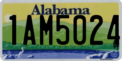 AL license plate 1AM5024