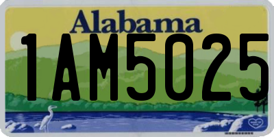 AL license plate 1AM5025