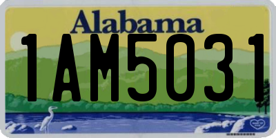 AL license plate 1AM5031